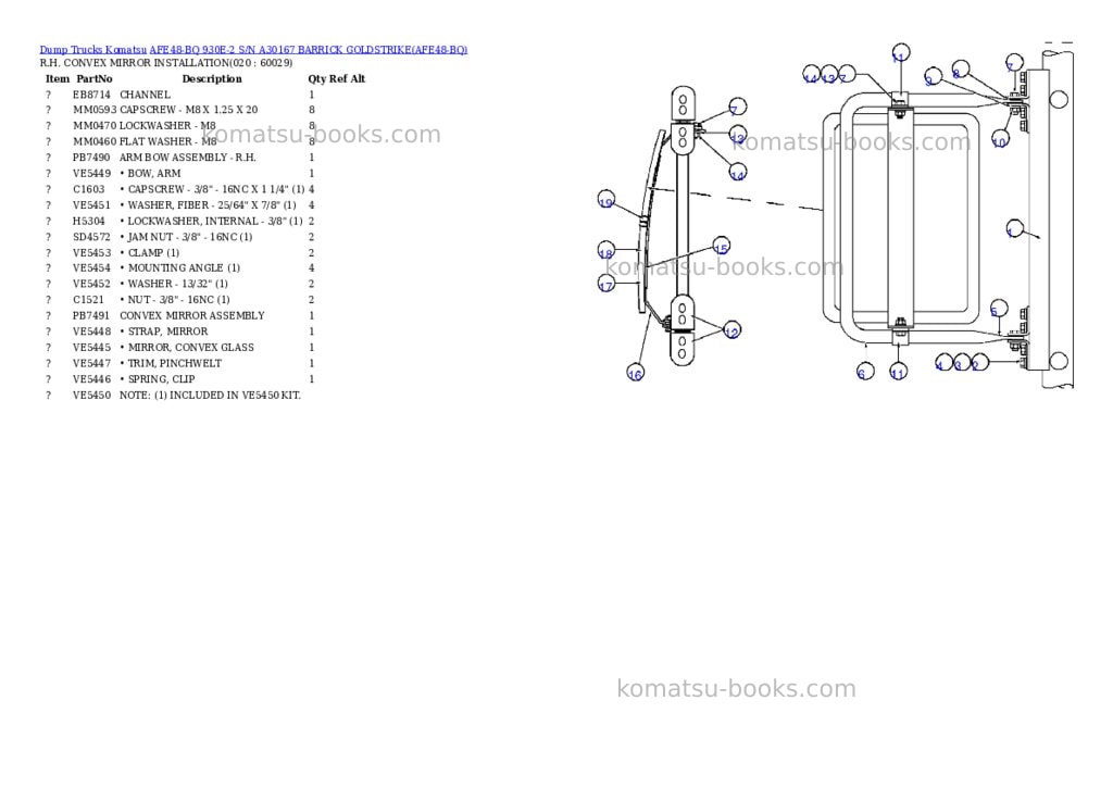 Komatsu afe48-bq 930e-2 s/n a30167 barrick goldstrike Parts catalog cover Page 9 Komatsu afe48-bq 930e-2 s/n a30167 barrick goldstrike Parts catalog cover Page 9
