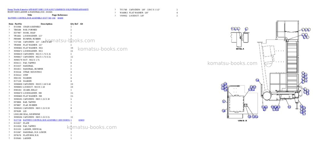 Komatsu afe48-bt 930e-2 s/n a30175 barrick goldstrike Parts catalog cover Page 8 Komatsu afe48-bt 930e-2 s/n a30175 barrick goldstrike Parts catalog cover Page 8