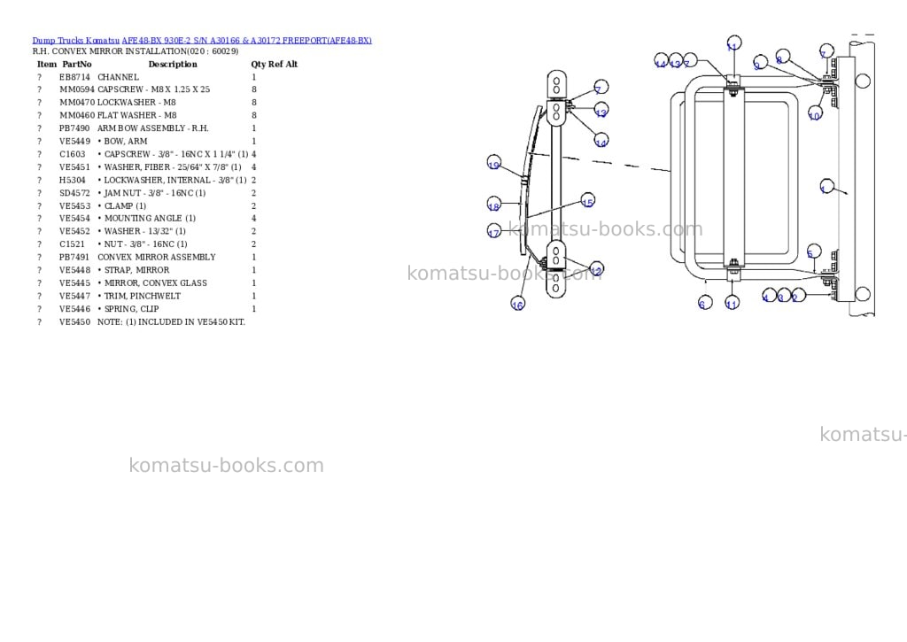 Komatsu afe48-bx 930e-2 s/n a30166 & a30172 freeport Parts catalog cover Page 9 Komatsu afe48-bx 930e-2 s/n a30166 & a30172 freeport Parts catalog cover Page 9