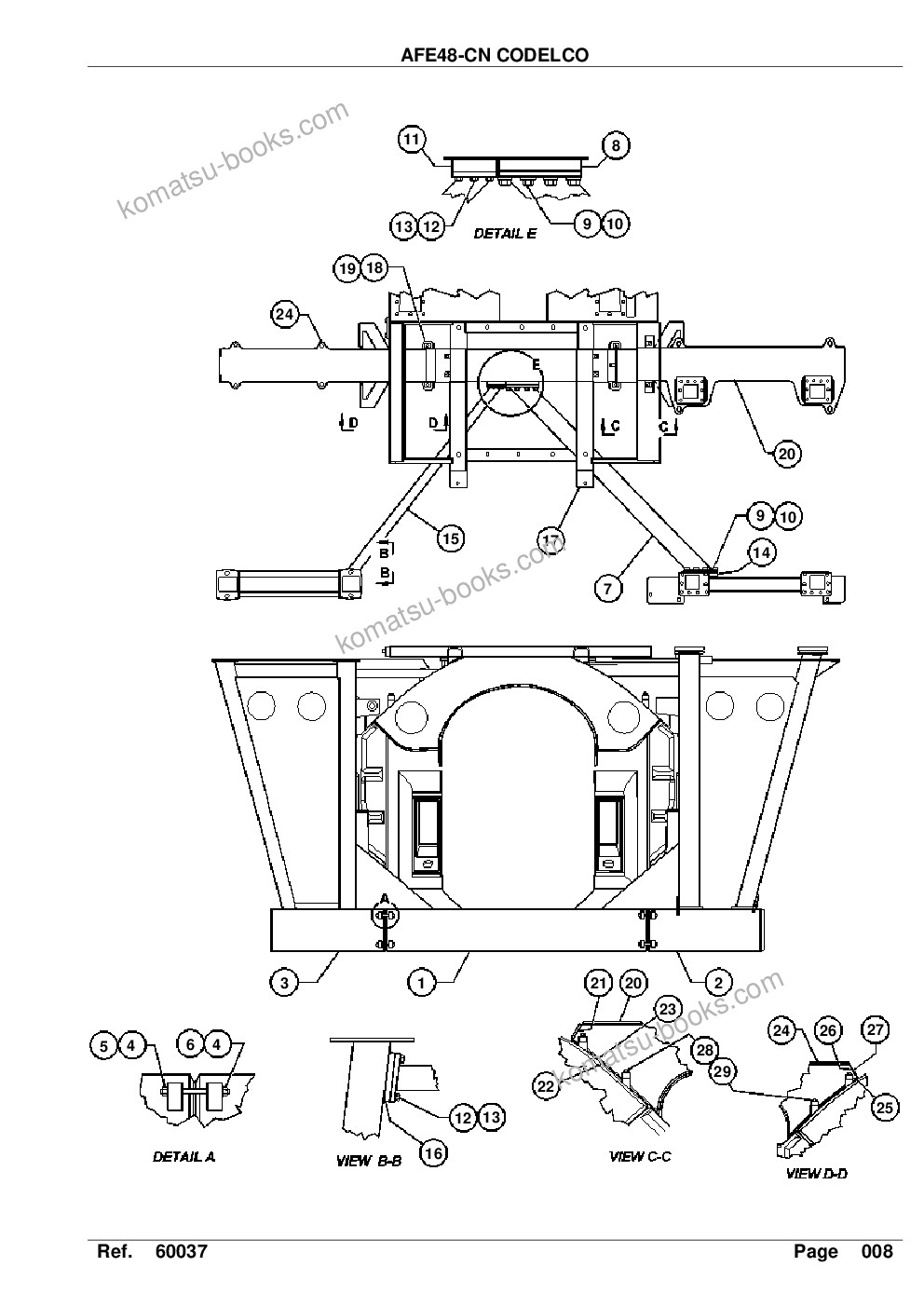Komatsu afe48-cn/cp 930e-2 s/n a30233, a30238-239, a30243-245 codelco chuquicamata Parts catalog cover Page 10