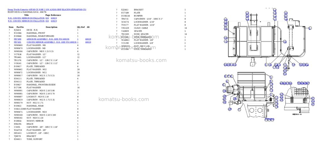 Komatsu afe48-cx 930e-2 s/n a30265 bhp blackwater Parts catalog cover Page 7 Komatsu afe48-cx 930e-2 s/n a30265 bhp blackwater Parts catalog cover Page 7