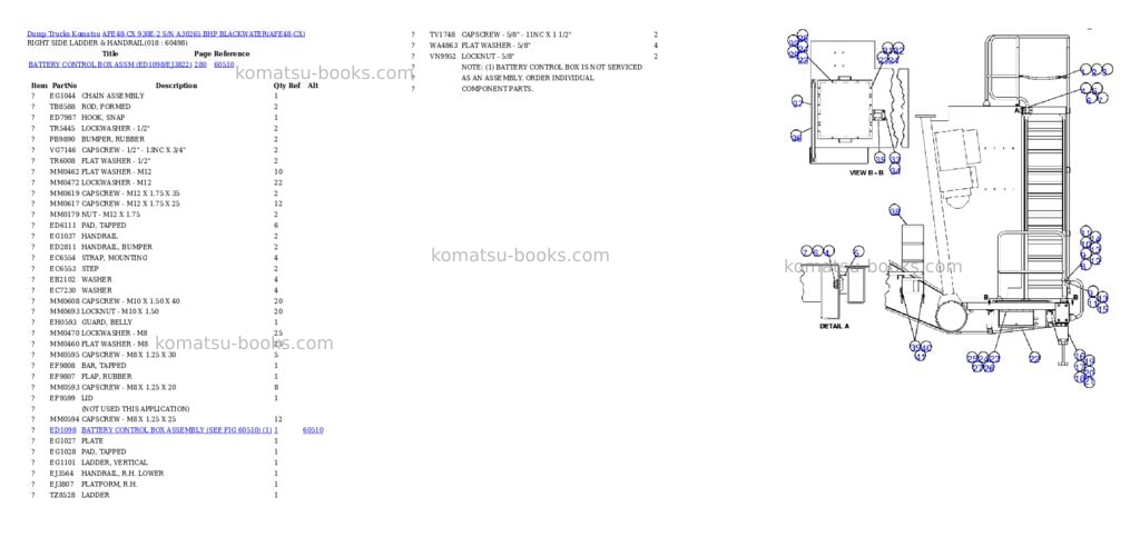 Komatsu afe48-cx 930e-2 s/n a30265 bhp blackwater Parts catalog cover Page 8 Komatsu afe48-cx 930e-2 s/n a30265 bhp blackwater Parts catalog cover Page 8