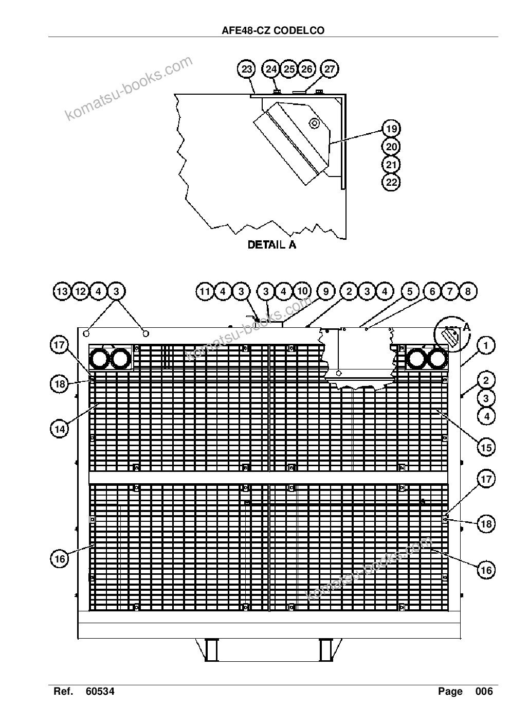 Komatsu afe48-cz 930e-2 s/n a30268 codelco Parts catalog cover Page 8
