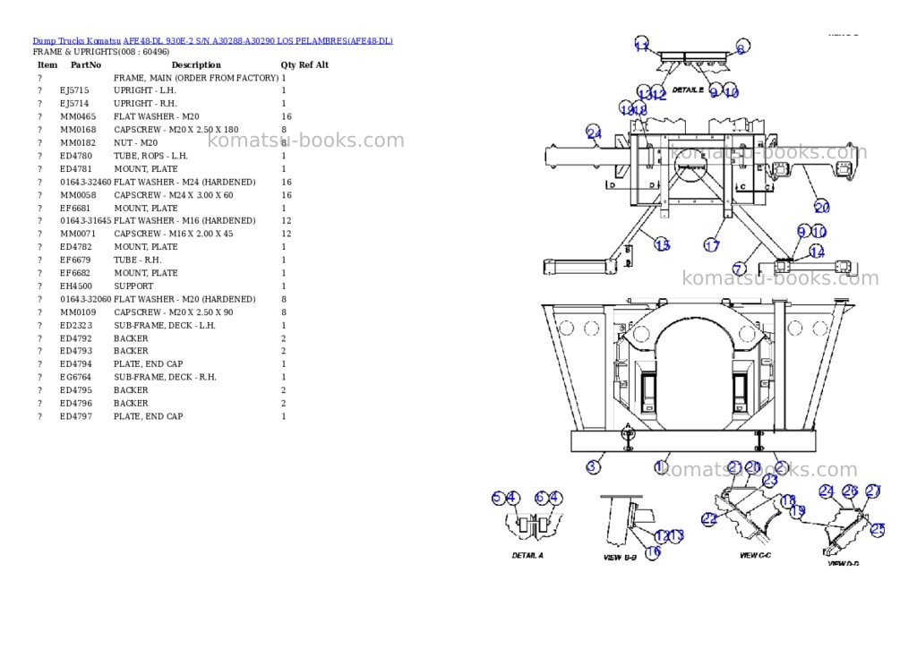 Komatsu afe48-dl 930e-2 s/n a30288-a30290 los pelambres Parts catalog cover Page 4 Komatsu afe48-dl 930e-2 s/n a30288-a30290 los pelambres Parts catalog cover Page 4