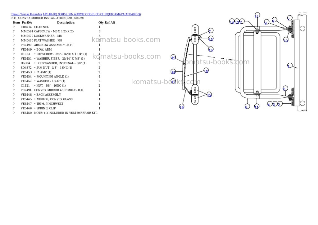 Komatsu afe48-dq 930e-2 s/n a30292 codelco chuquicamata Parts catalog cover Page 9 Komatsu afe48-dq 930e-2 s/n a30292 codelco chuquicamata Parts catalog cover Page 9