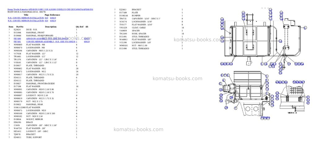 Komatsu afe48-ds 930e-2 s/n a30300 codelco chuquicamata Parts catalog cover Page 7 Komatsu afe48-ds 930e-2 s/n a30300 codelco chuquicamata Parts catalog cover Page 7