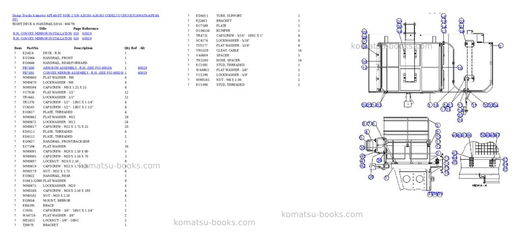 Komatsu afe48-dt 930e-2 s/n a30301-a30303 codelco chuquicamata Parts catalog cover Page 7 Komatsu afe48-dt 930e-2 s/n a30301-a30303 codelco chuquicamata Parts catalog cover Page 7