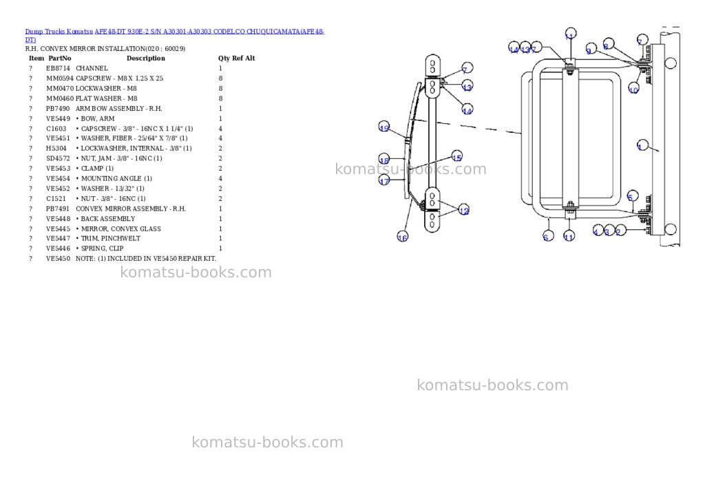 Komatsu afe48-dt 930e-2 s/n a30301-a30303 codelco chuquicamata Parts catalog cover Page 9 Komatsu afe48-dt 930e-2 s/n a30301-a30303 codelco chuquicamata Parts catalog cover Page 9