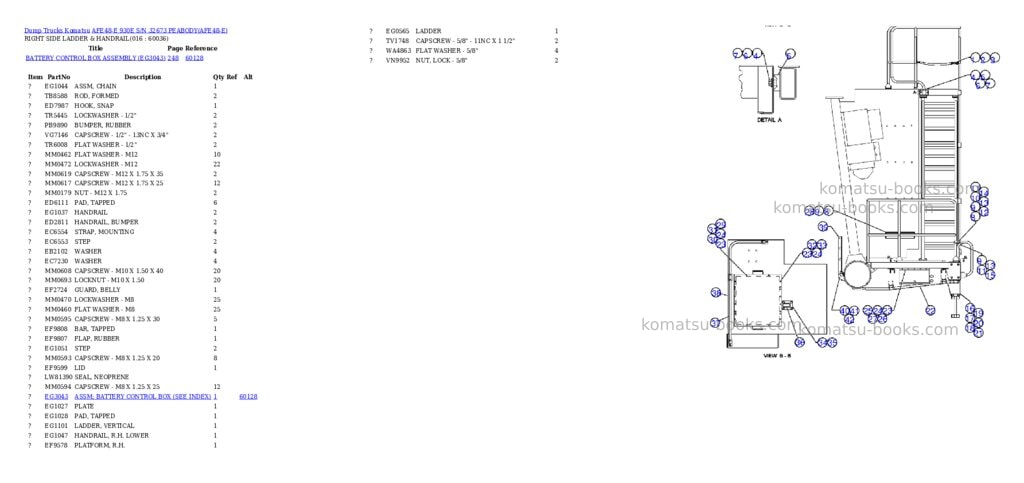 Komatsu afe48-e 930e s/n 32673 peabody Parts catalog cover Page 4