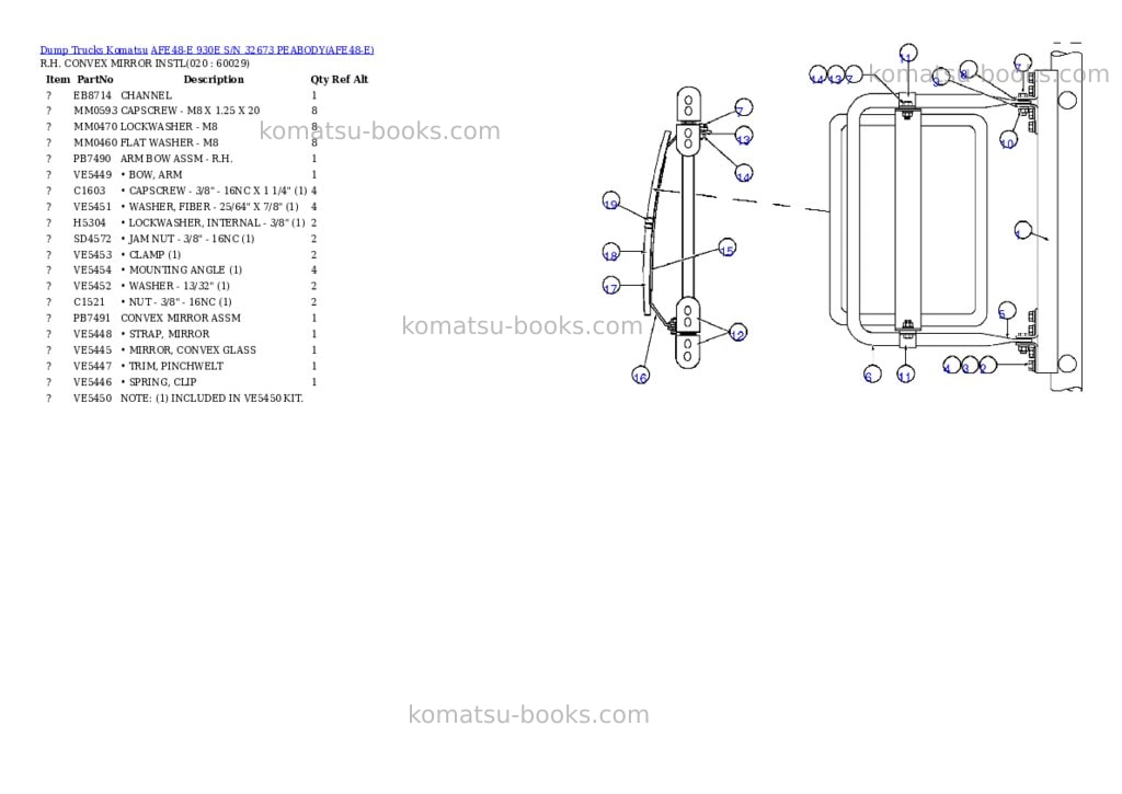 Komatsu afe48-e 930e s/n 32673 peabody Parts catalog cover Page 6