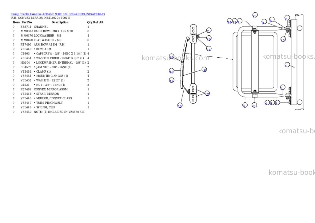 Komatsu afe48-f 930e s/n 32674 pipeline Parts catalog cover Page 10