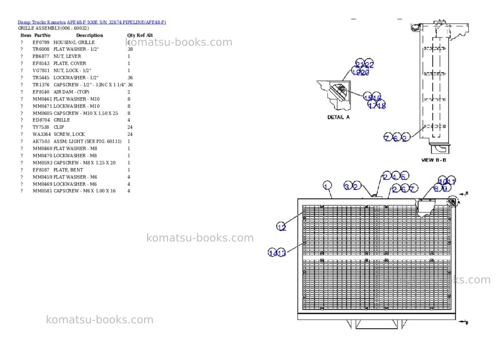 Komatsu afe48-f 930e s/n 32674 pipeline Parts catalog cover Page 3