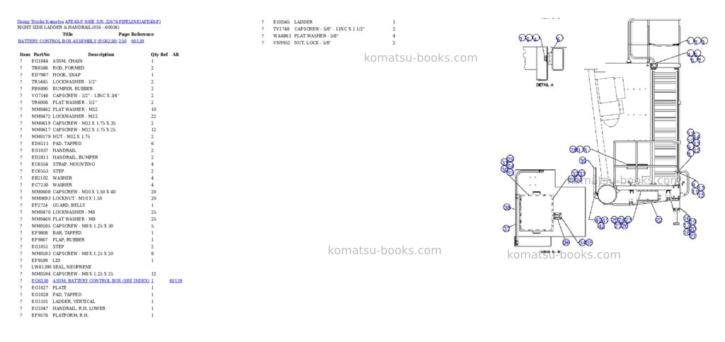 Komatsu afe48-f 930e s/n 32674 pipeline Parts catalog cover Page 8