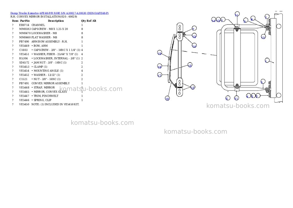 Komatsu afe48-p/r 930e s/n a30027-a30030 chino Parts catalog cover Page 10 Komatsu afe48-p/r 930e s/n a30027-a30030 chino Parts catalog cover Page 10