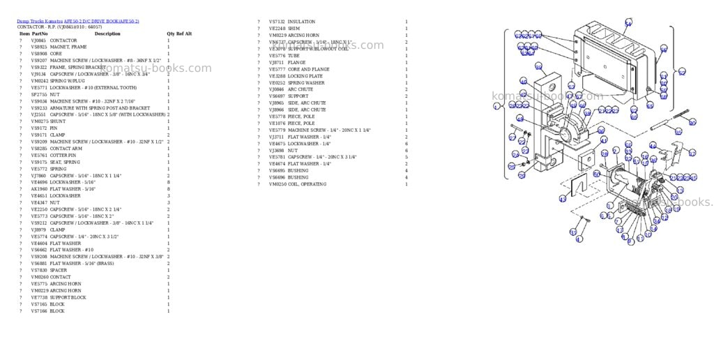 Komatsu afe50-2 d/c drive book Parts catalog cover Page 3