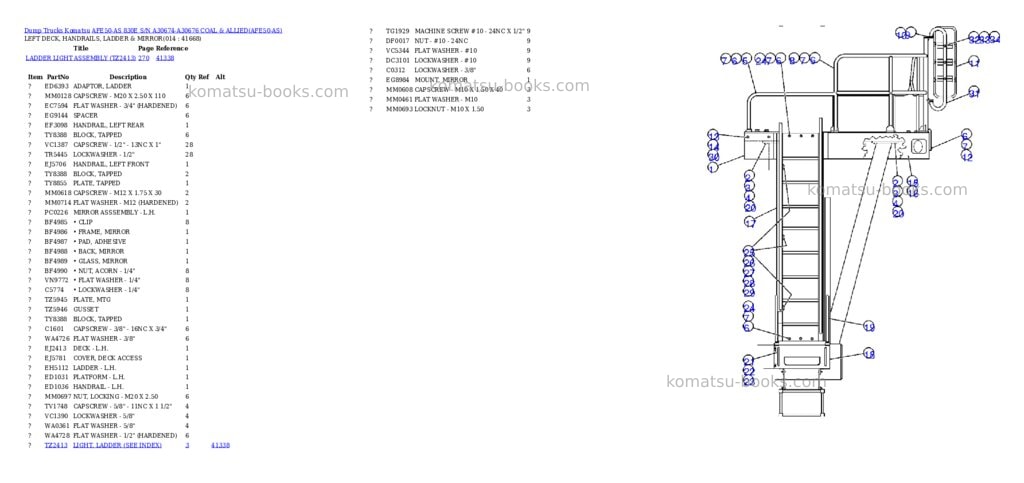 Komatsu afe50-as 830e s/n a30674-a30676 coal & allied Parts catalog cover Page 7
