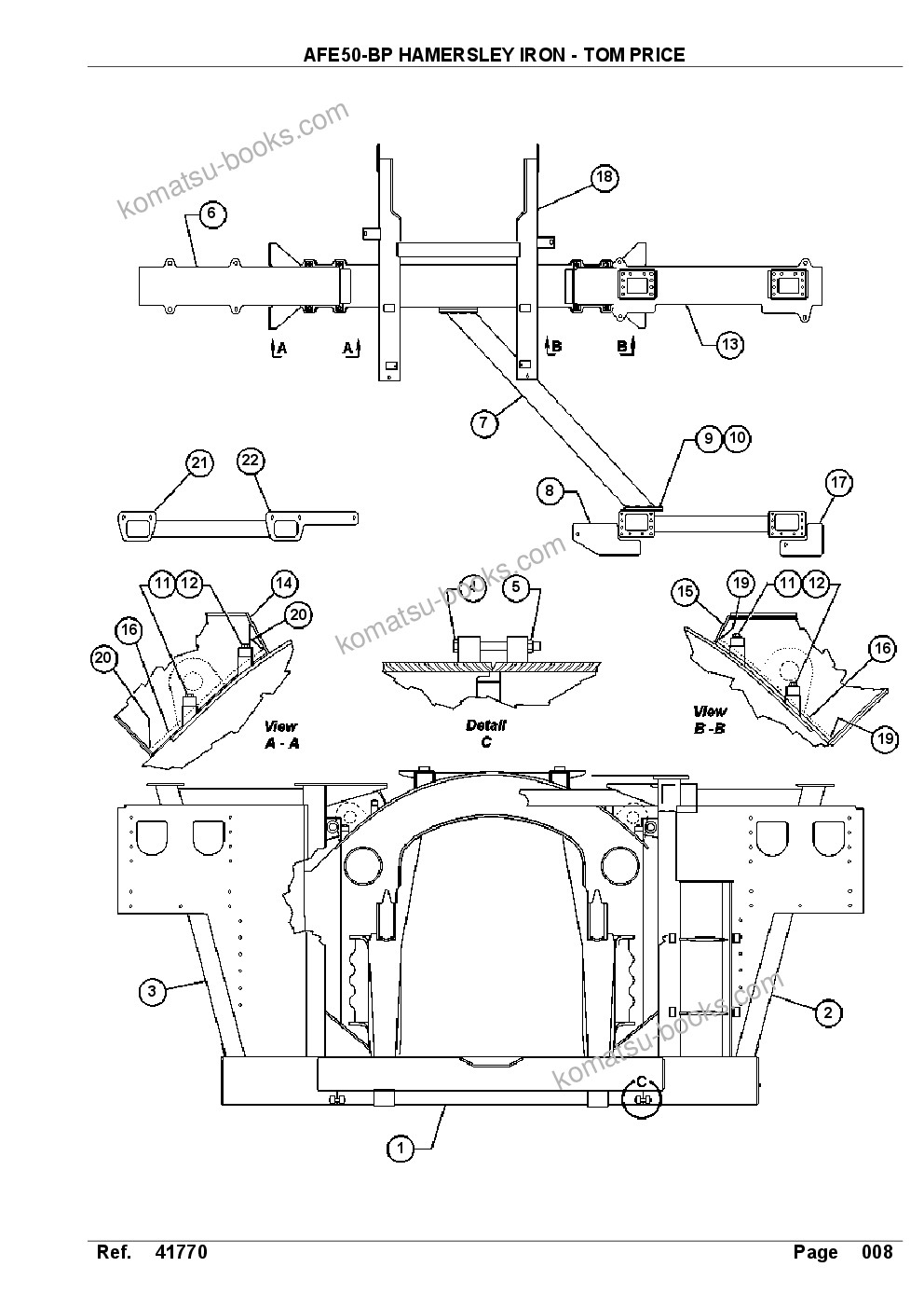 Komatsu afe50-bp 830e s/n a30741-a30745 hamersley iron - tom price Parts catalog cover Page 10 Komatsu afe50-bp 830e s/n a30741-a30745 hamersley iron - tom price Parts catalog cover Page 10