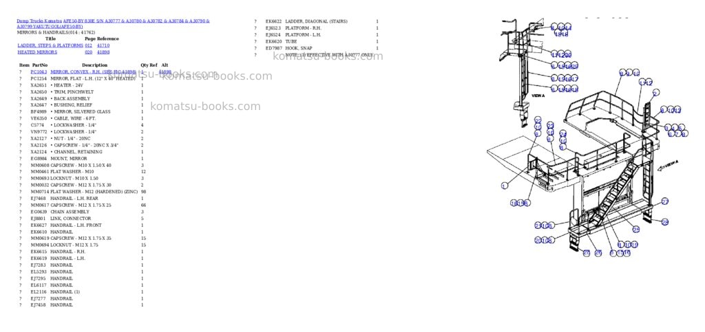 Komatsu afe50-by 830e s/n a30777 & a30780 & a30782 & a30784 & a30790 & a30799 yakutugol Parts catalog cover Page 7