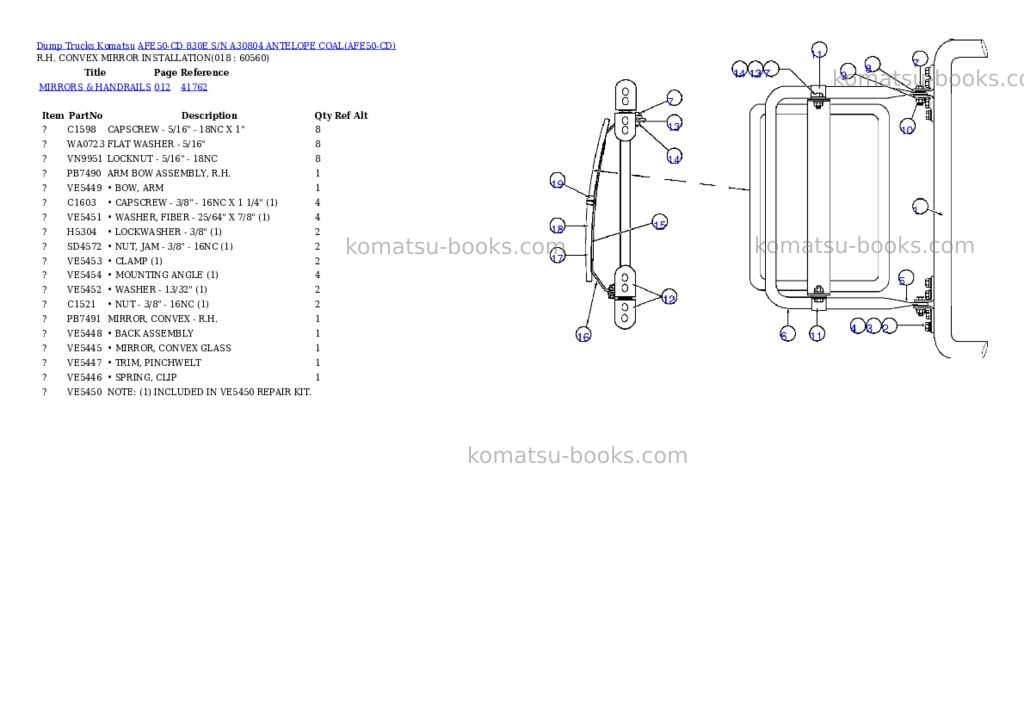 Komatsu afe50-cd 830e s/n a30804 antelope coal Parts catalog cover Page 9 Komatsu afe50-cd 830e s/n a30804 antelope coal Parts catalog cover Page 9