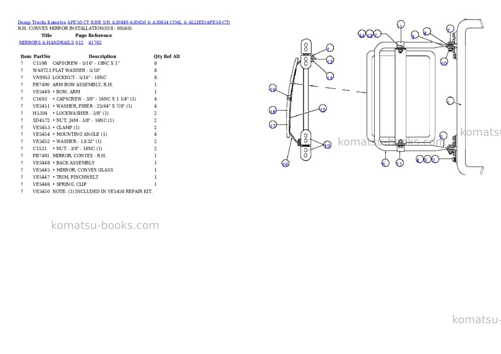 Komatsu afe50-ct 830e s/n a30849-a30850 & a30854 coal & allied Parts catalog cover Page 9 Komatsu afe50-ct 830e s/n a30849-a30850 & a30854 coal & allied Parts catalog cover Page 9