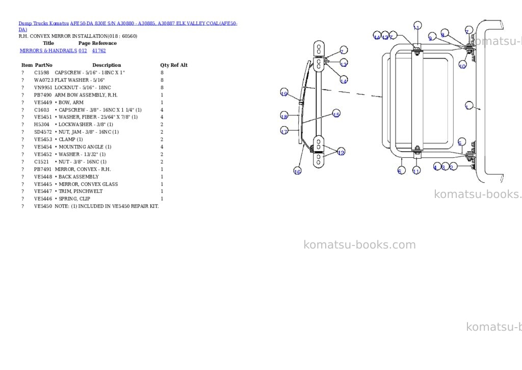Komatsu afe50-da 830e s/n a30880 - a30885, a30887 elk valley coal Parts catalog cover Page 9 Komatsu afe50-da 830e s/n a30880 - a30885, a30887 elk valley coal Parts catalog cover Page 9