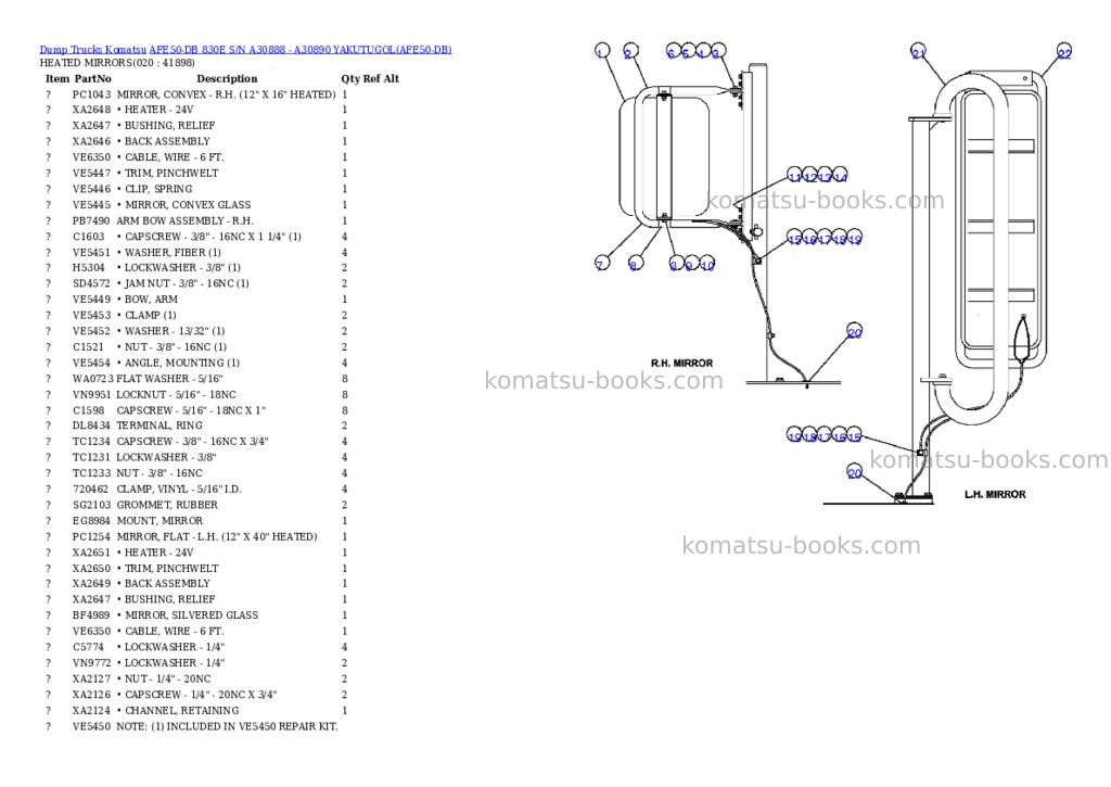 Komatsu afe50-db 830e s/n a30888 - a30890 yakutugol Parts catalog cover Page 10