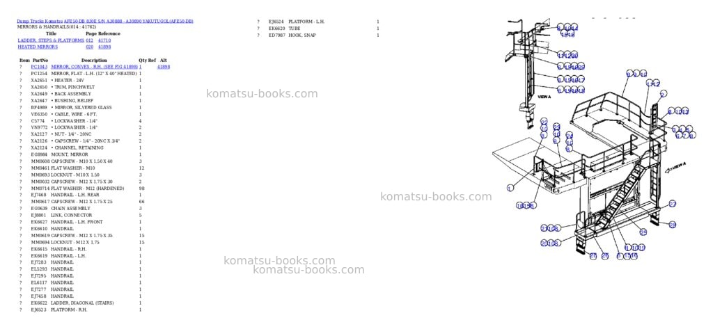 Komatsu afe50-db 830e s/n a30888 - a30890 yakutugol Parts catalog cover Page 7