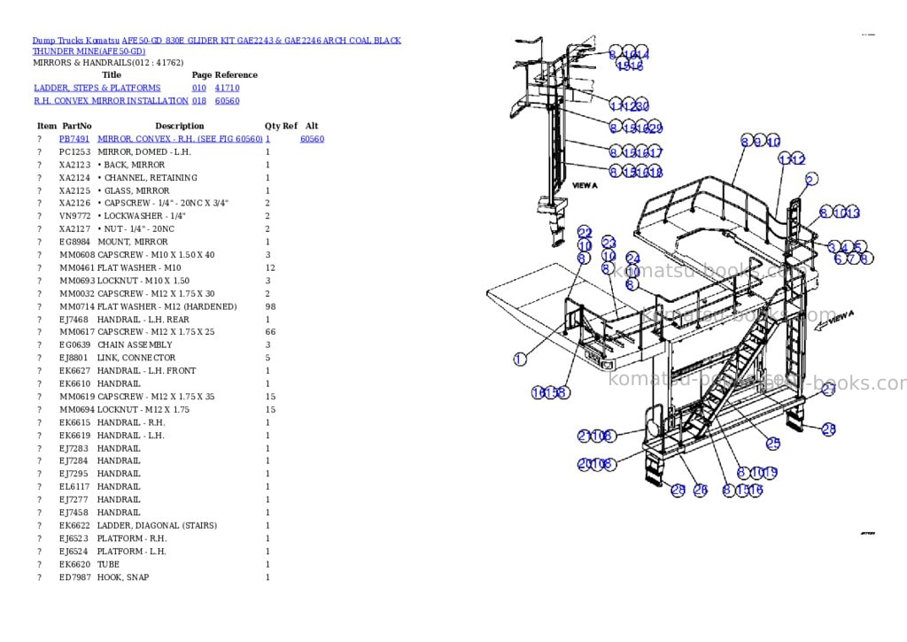 Komatsu afe50-gd 830e glider kit gae2243 & gae2246 arch coal black thunder mine Parts catalog cover Page 6 Komatsu afe50-gd 830e glider kit gae2243 & gae2246 arch coal black thunder mine Parts catalog cover Page 6