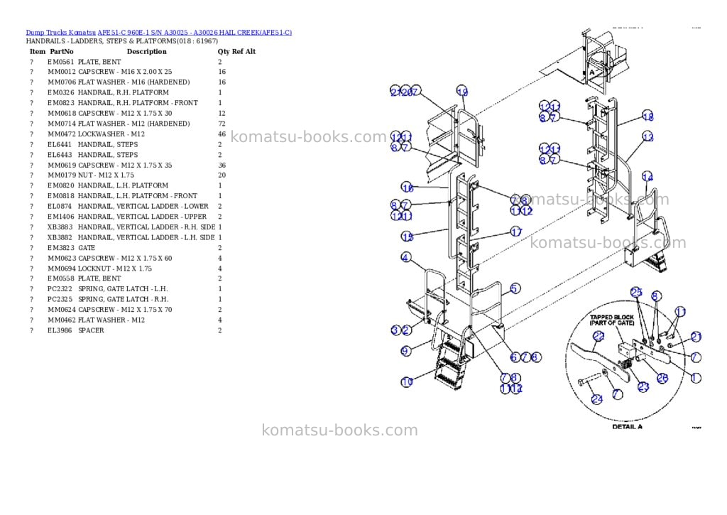 Komatsu afe51-c 960e-1 s/n a30025 - a30026 hail creek Parts catalog cover Page 9 Komatsu afe51-c 960e-1 s/n a30025 - a30026 hail creek Parts catalog cover Page 9