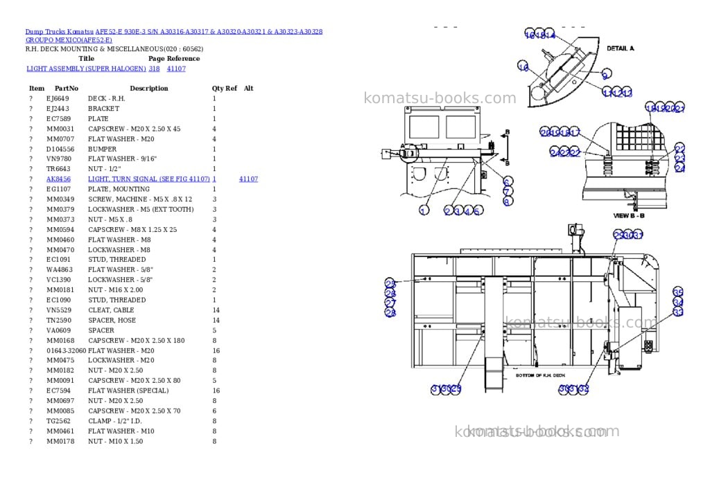 Komatsu afe52-e 930e-3 s/n a30316-a30317 & a30320-a30321 & a30323-a30328 groupo mexico Parts catalog cover Page 10 Komatsu afe52-e 930e-3 s/n a30316-a30317 & a30320-a30321 & a30323-a30328 groupo mexico Parts catalog cover Page 10