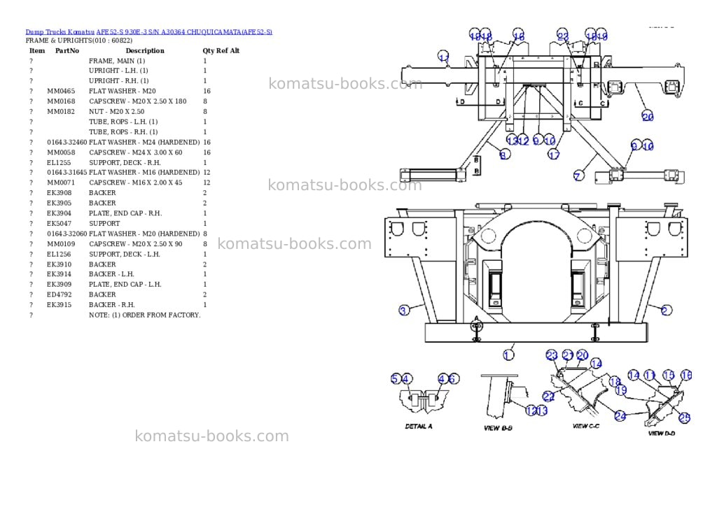 Komatsu afe52-s 930e-3 s/n a30364 chuquicamata Parts catalog cover Page 5 Komatsu afe52-s 930e-3 s/n a30364 chuquicamata Parts catalog cover Page 5
