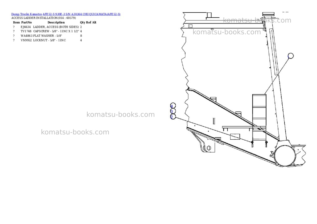 Komatsu afe52-s 930e-3 s/n a30364 chuquicamata Parts catalog cover Page 7 Komatsu afe52-s 930e-3 s/n a30364 chuquicamata Parts catalog cover Page 7