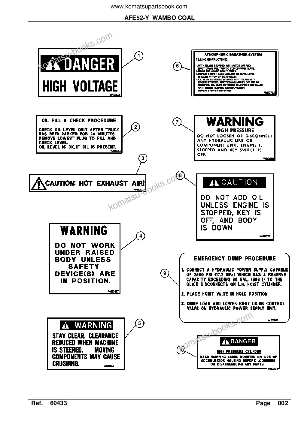 Komatsu afe52-v 930e-3 s/n a30379-a30381 & a30383 & a30385-a30386 wambo coal Parts catalog cover Page 4 Komatsu afe52-v 930e-3 s/n a30379-a30381 & a30383 & a30385-a30386 wambo coal Parts catalog cover Page 4