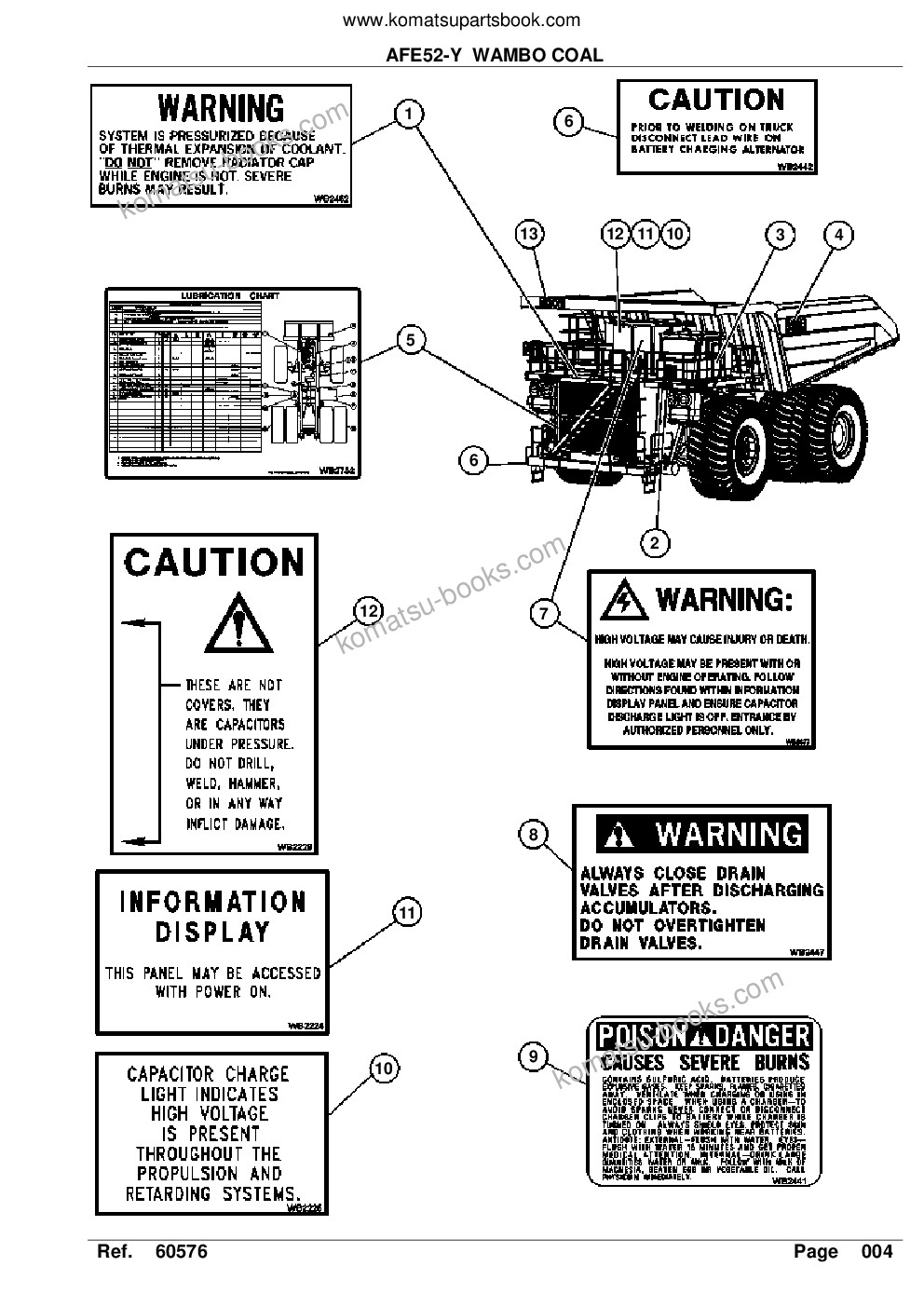 Komatsu afe52-y 930e-3 s/n a30385-a30388 wambo coal Parts catalog cover Page 6 Komatsu afe52-y 930e-3 s/n a30385-a30388 wambo coal Parts catalog cover Page 6