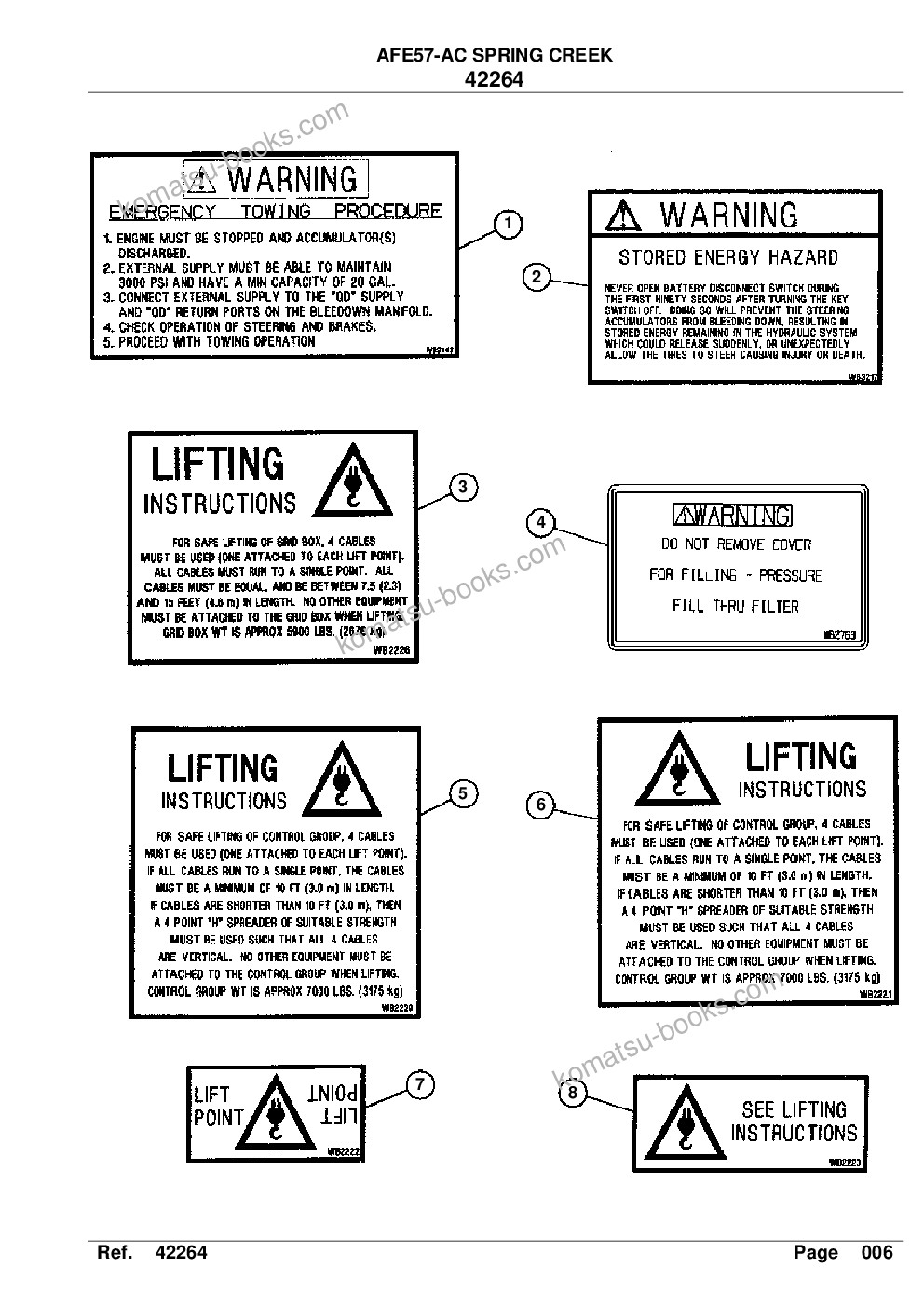 Komatsu afe57-ac 830e-1ac s/n a30113, a30125, a30126, a30129, a30131 & a30134 - a30136 spring creek Parts catalog cover Page 8 Komatsu afe57-ac 830e-1ac s/n a30113, a30125, a30126, a30129, a30131 & a30134 - a30136 spring creek Parts catalog cover Page 8