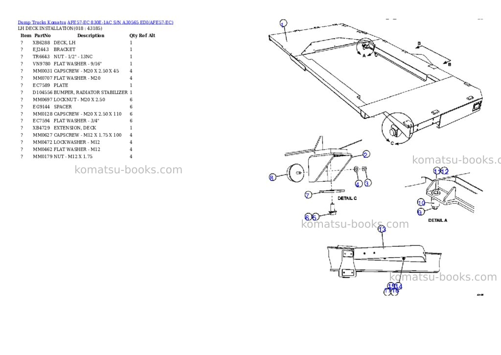 Komatsu afe57-ec 830e-1ac s/n a30565 edi Parts catalog cover Page 2 Komatsu afe57-ec 830e-1ac s/n a30565 edi Parts catalog cover Page 2