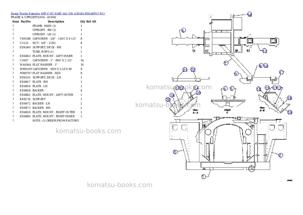 Komatsu afe57-ec 830e-1ac s/n a30565 edi Parts catalog cover Page 7 Komatsu afe57-ec 830e-1ac s/n a30565 edi Parts catalog cover Page 7