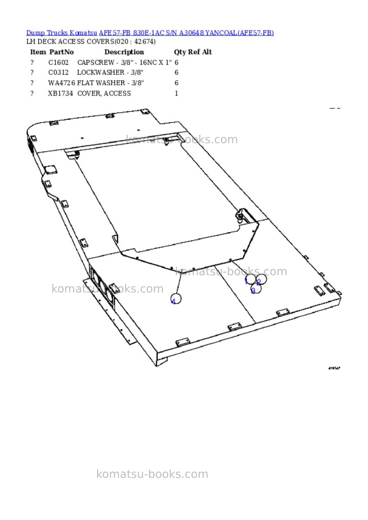Komatsu afe57-fb 830e-1ac s/n a30648 yancoal Parts catalog cover Page 10 Komatsu afe57-fb 830e-1ac s/n a30648 yancoal Parts catalog cover Page 10