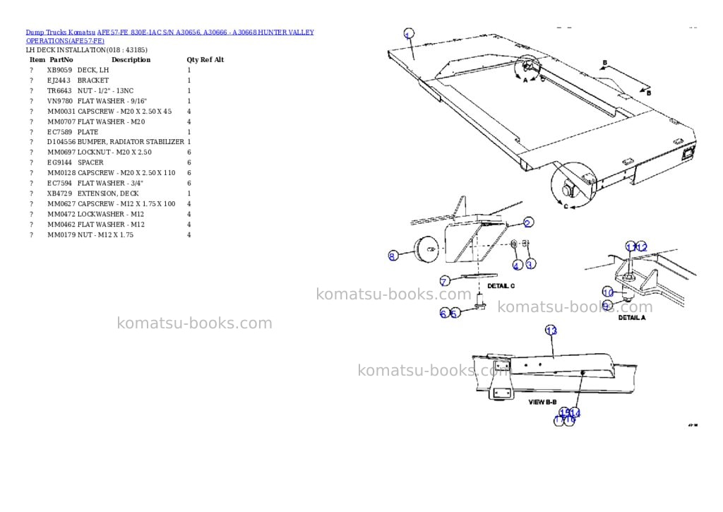 Komatsu afe57-fe 830e-1ac s/n a30656, a30666 - a30668 hunter valley operations Parts catalog cover Page 9 Komatsu afe57-fe 830e-1ac s/n a30656, a30666 - a30668 hunter valley operations Parts catalog cover Page 9