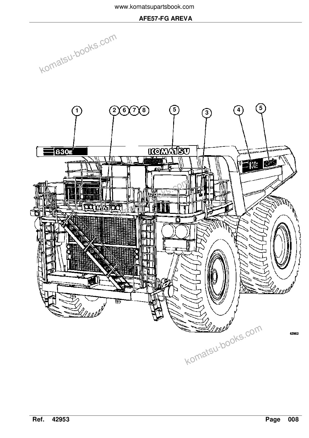 Komatsu afe57-fg 830e-1ac s/n a30659 - a30661, a30681 - a30683 & a30695 - a30697 areva Parts catalog cover Page 10 Komatsu afe57-fg 830e-1ac s/n a30659 - a30661, a30681 - a30683 & a30695 - a30697 areva Parts catalog cover Page 10