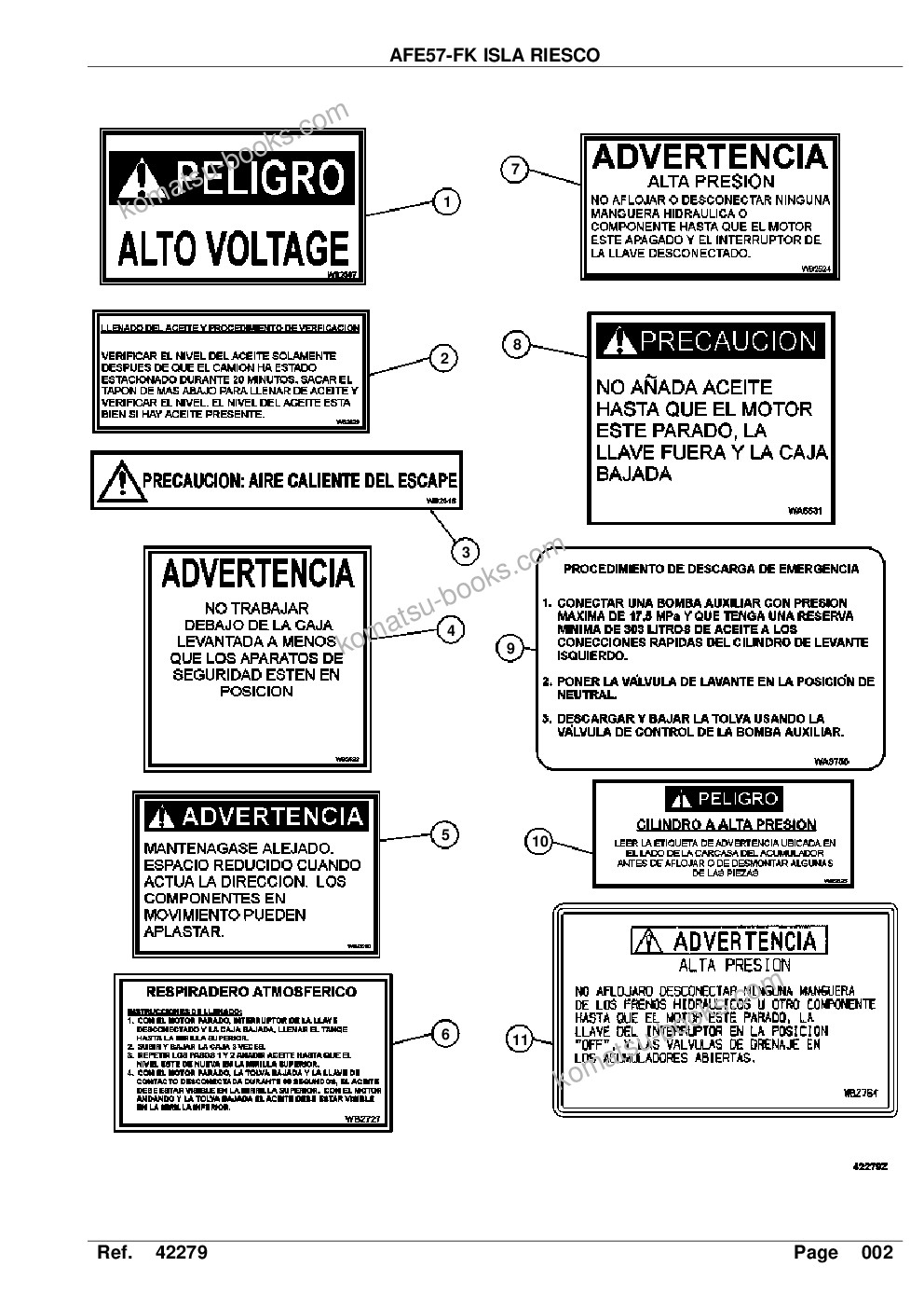 Komatsu afe57-fk 830e-1ac s/n a30671 - a30672 & a30679 - a30680 isla riesco Parts catalog cover Page 4 Komatsu afe57-fk 830e-1ac s/n a30671 - a30672 & a30679 - a30680 isla riesco Parts catalog cover Page 4