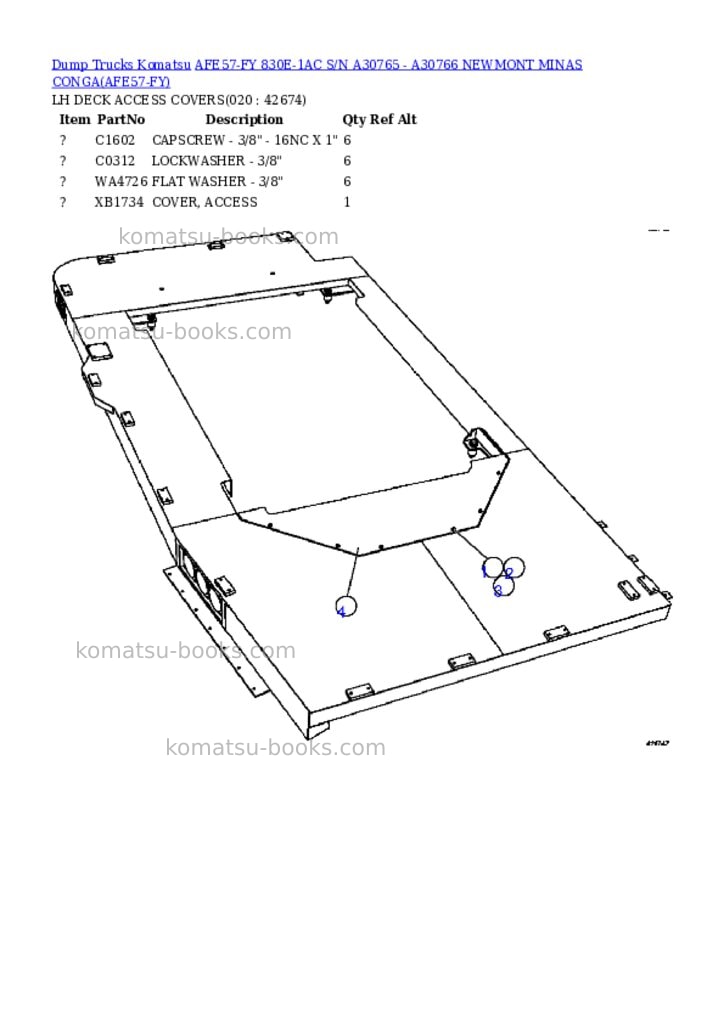 Komatsu afe57-fy 830e-1ac s/n a30765 - a30766 newmont minas conga Parts catalog cover Page 10 Komatsu afe57-fy 830e-1ac s/n a30765 - a30766 newmont minas conga Parts catalog cover Page 10