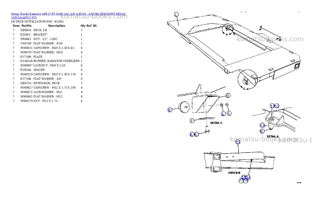 Komatsu afe57-fy 830e-1ac s/n a30765 - a30766 newmont minas conga Parts catalog cover Page 9 Komatsu afe57-fy 830e-1ac s/n a30765 - a30766 newmont minas conga Parts catalog cover Page 9