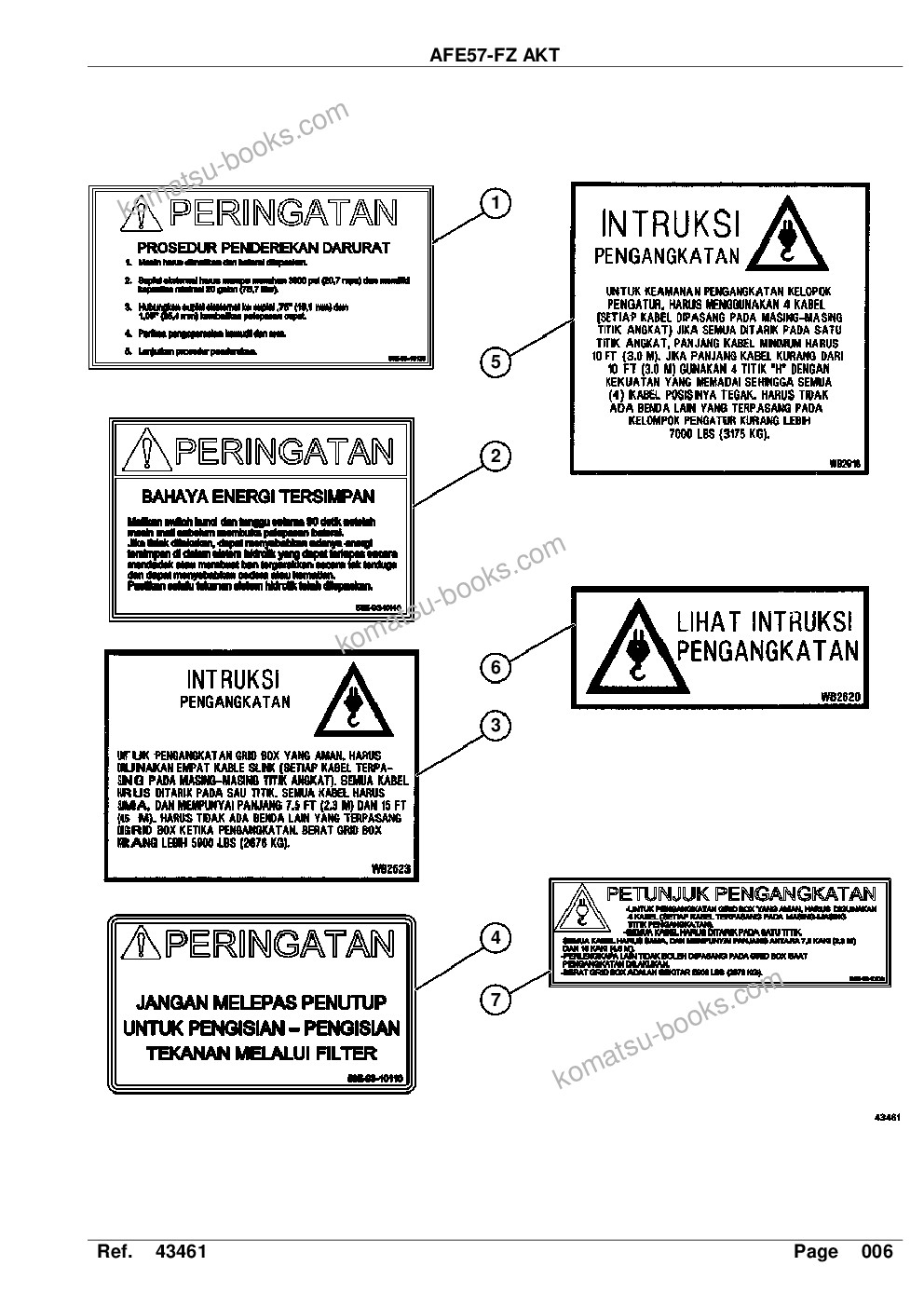 Komatsu afe57-fz 830e-1ac s/n a30767 - a30768, a30781 - a30784, a30796 - a30799, a30810, a30812 & a30816 akt Parts catalog cover Page 8