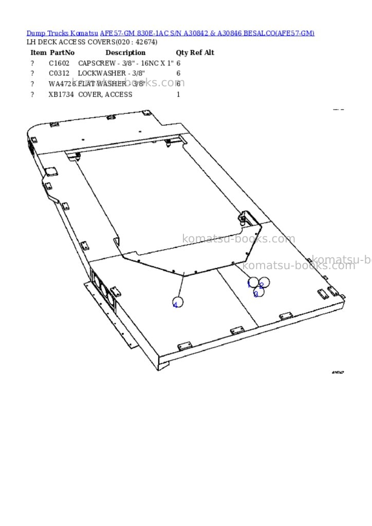 Komatsu afe57-gm 830e-1ac s/n a30842 & a30846 besalco Parts catalog cover Page 10 Komatsu afe57-gm 830e-1ac s/n a30842 & a30846 besalco Parts catalog cover Page 10