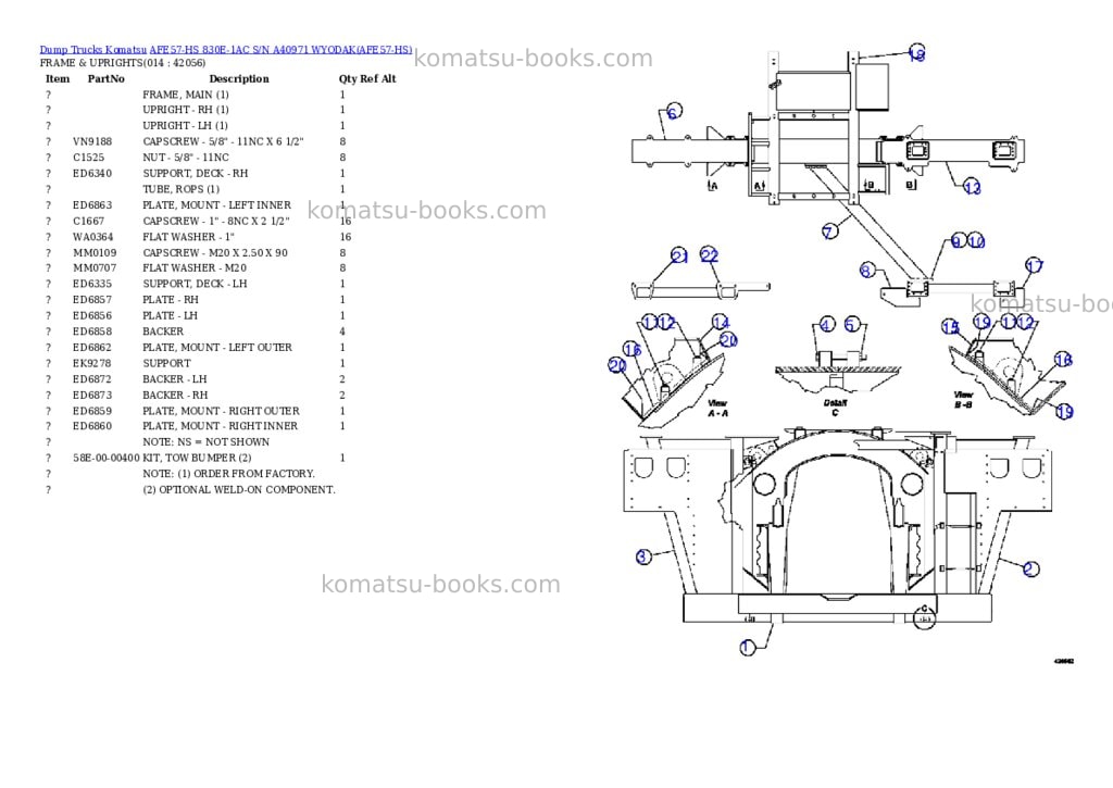 Komatsu afe57-hs 830e-1ac s/n a40971 wyodak Parts catalog cover Page 7 Komatsu afe57-hs 830e-1ac s/n a40971 wyodak Parts catalog cover Page 7