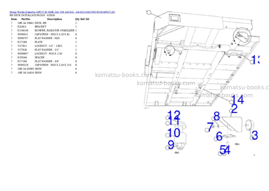 Komatsu afe57-jg 830e-1ac s/n a41031 - a41033 gaucho kue Parts catalog cover Page 10 Komatsu afe57-jg 830e-1ac s/n a41031 - a41033 gaucho kue Parts catalog cover Page 10