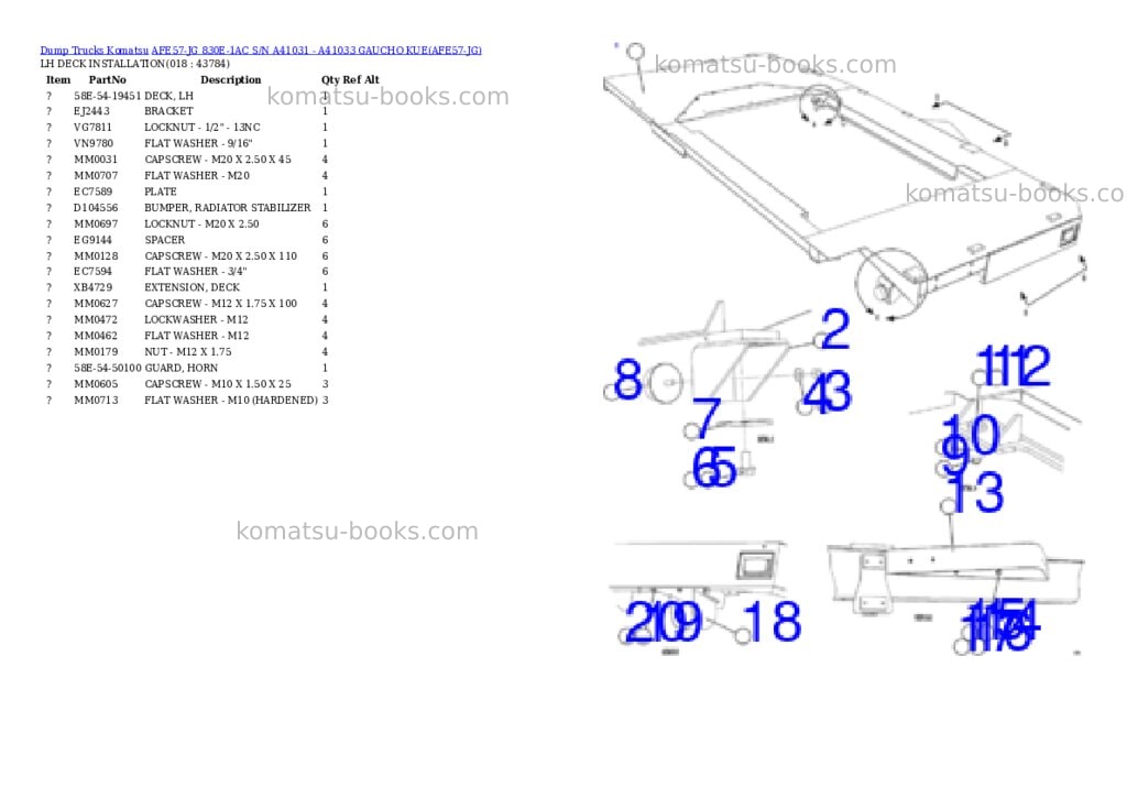 Komatsu afe57-jg 830e-1ac s/n a41031 - a41033 gaucho kue Parts catalog cover Page 9 Komatsu afe57-jg 830e-1ac s/n a41031 - a41033 gaucho kue Parts catalog cover Page 9