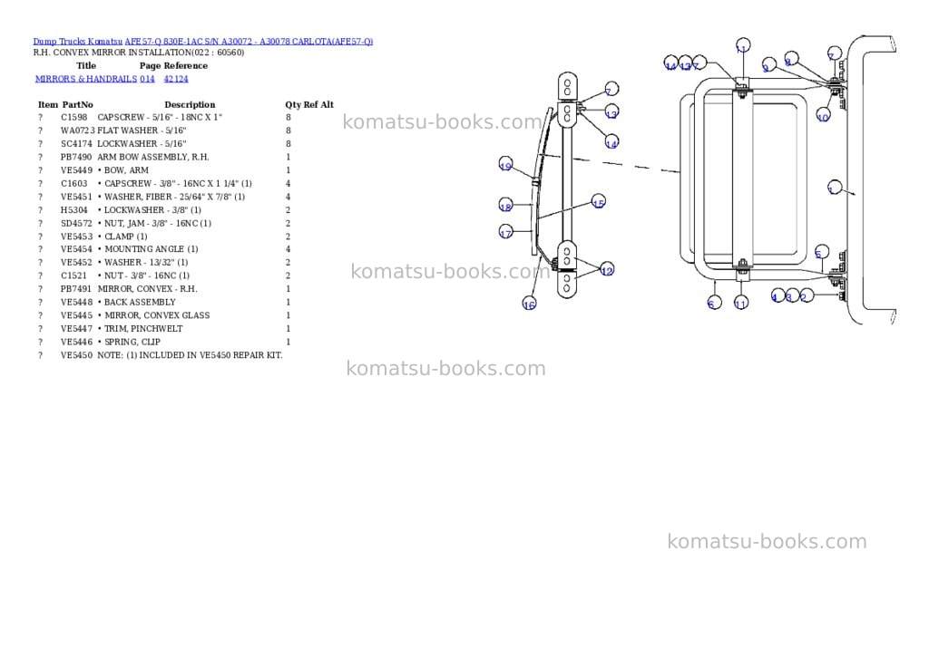 Komatsu afe57-q 830e-1ac s/n a30072 - a30078 carlota Parts catalog cover Page 10 Komatsu afe57-q 830e-1ac s/n a30072 - a30078 carlota Parts catalog cover Page 10