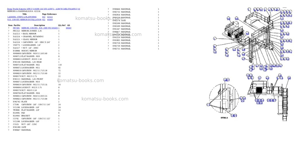 Komatsu afe57-q 830e-1ac s/n a30072 - a30078 carlota Parts catalog cover Page 7 Komatsu afe57-q 830e-1ac s/n a30072 - a30078 carlota Parts catalog cover Page 7